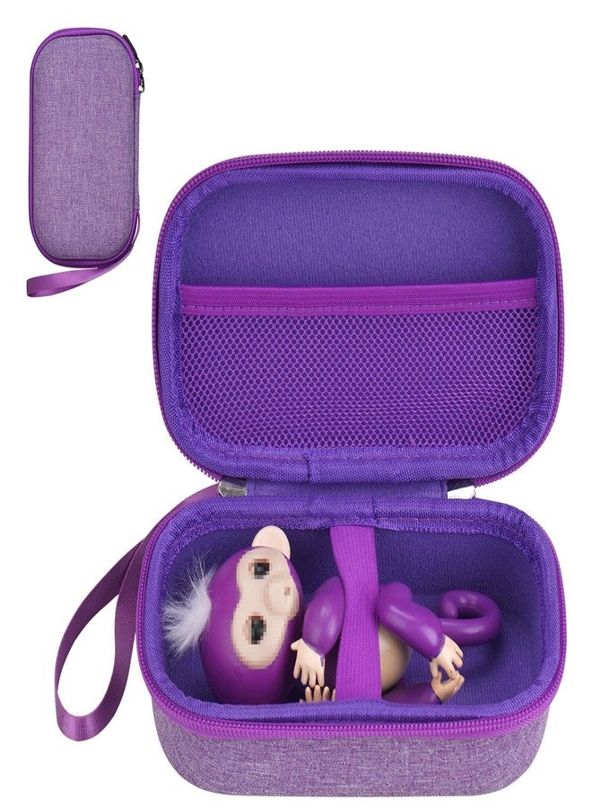YouKnow Travel Case Compatible with Fingerlings Monkey New Interactive Baby Electronic Pets - Talking Toys for Ages 5-7 Girls (Purple) - Image 1